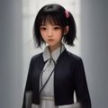 戴耳机的客服支持人员坐在客服工位上处理用户反馈信息的工作场景照